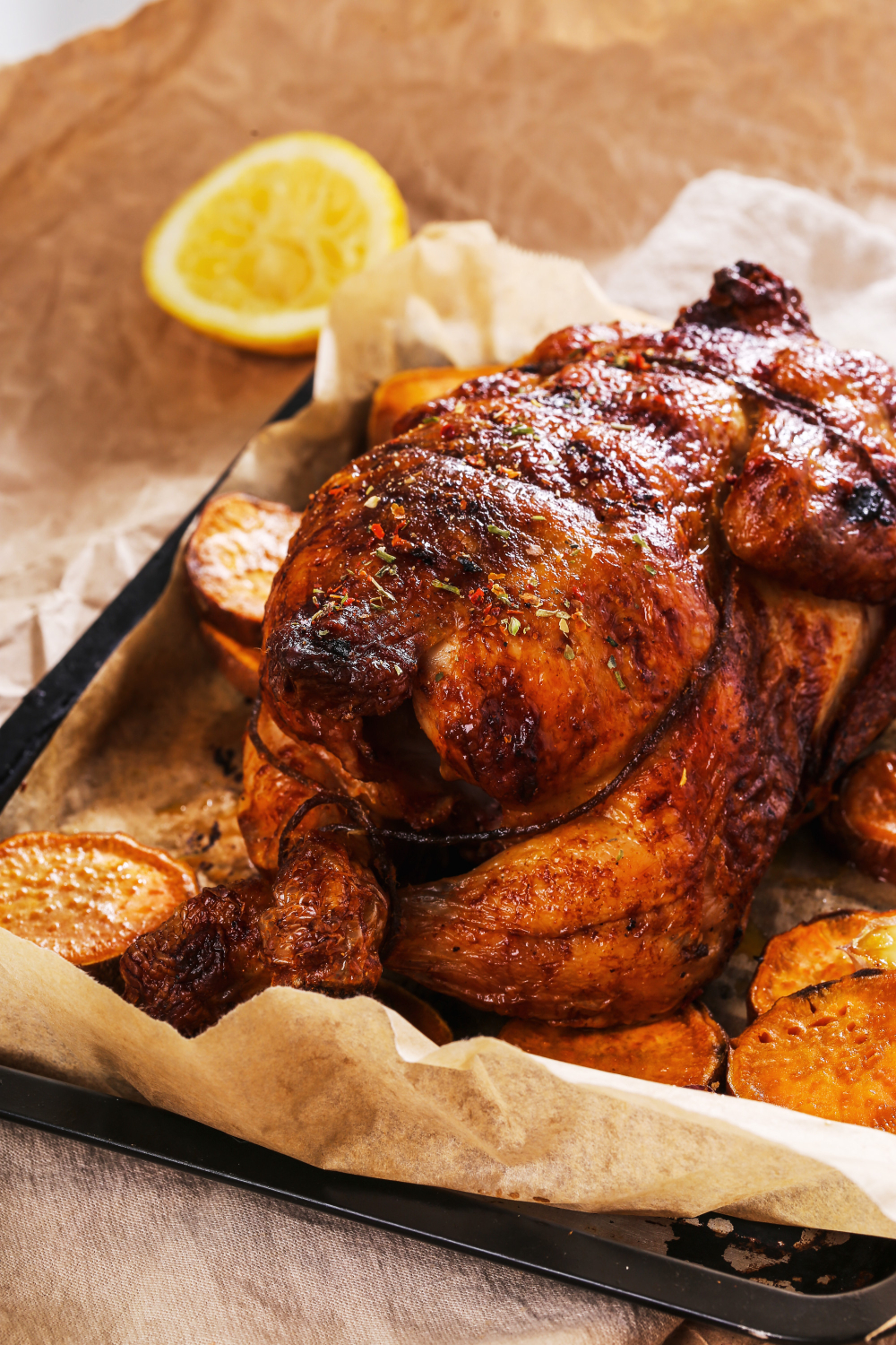 Poulet rôti avec du citron poulet-roti-castelau-de-medoc